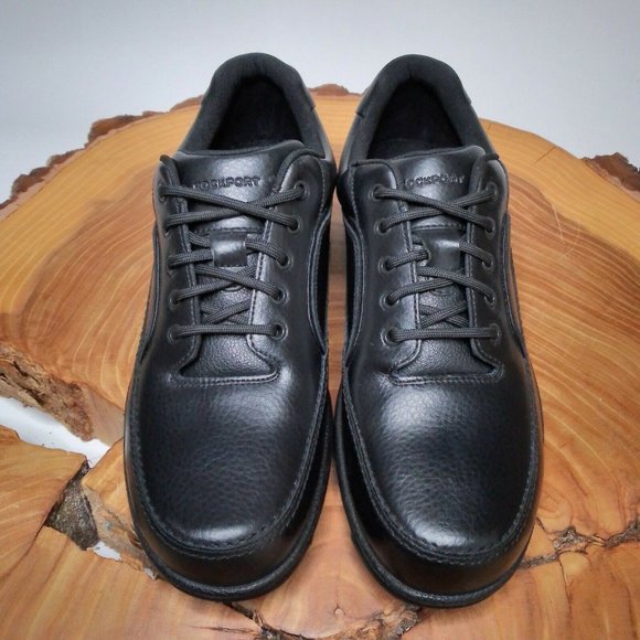 Rockport Eureka Mens Size 12 Lace Up Walking Shoes Black Leather